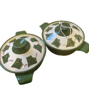 Vintage CTC Japanese Style Earthen Donabe Mini Clay Pot Oven Proof Japan Made